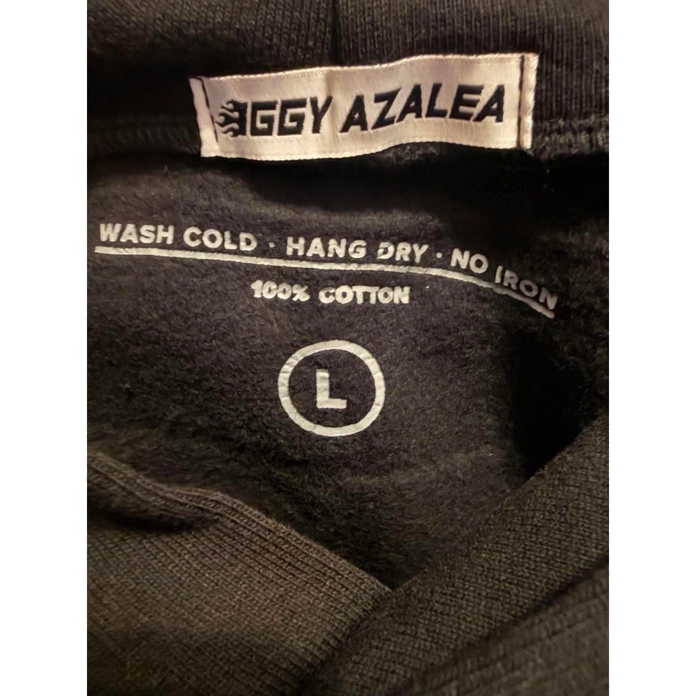 Iggy Azalea Heavyweight Hoodie Black Graphic Pullover Men's Large Rare And New - Picture 5 of 5